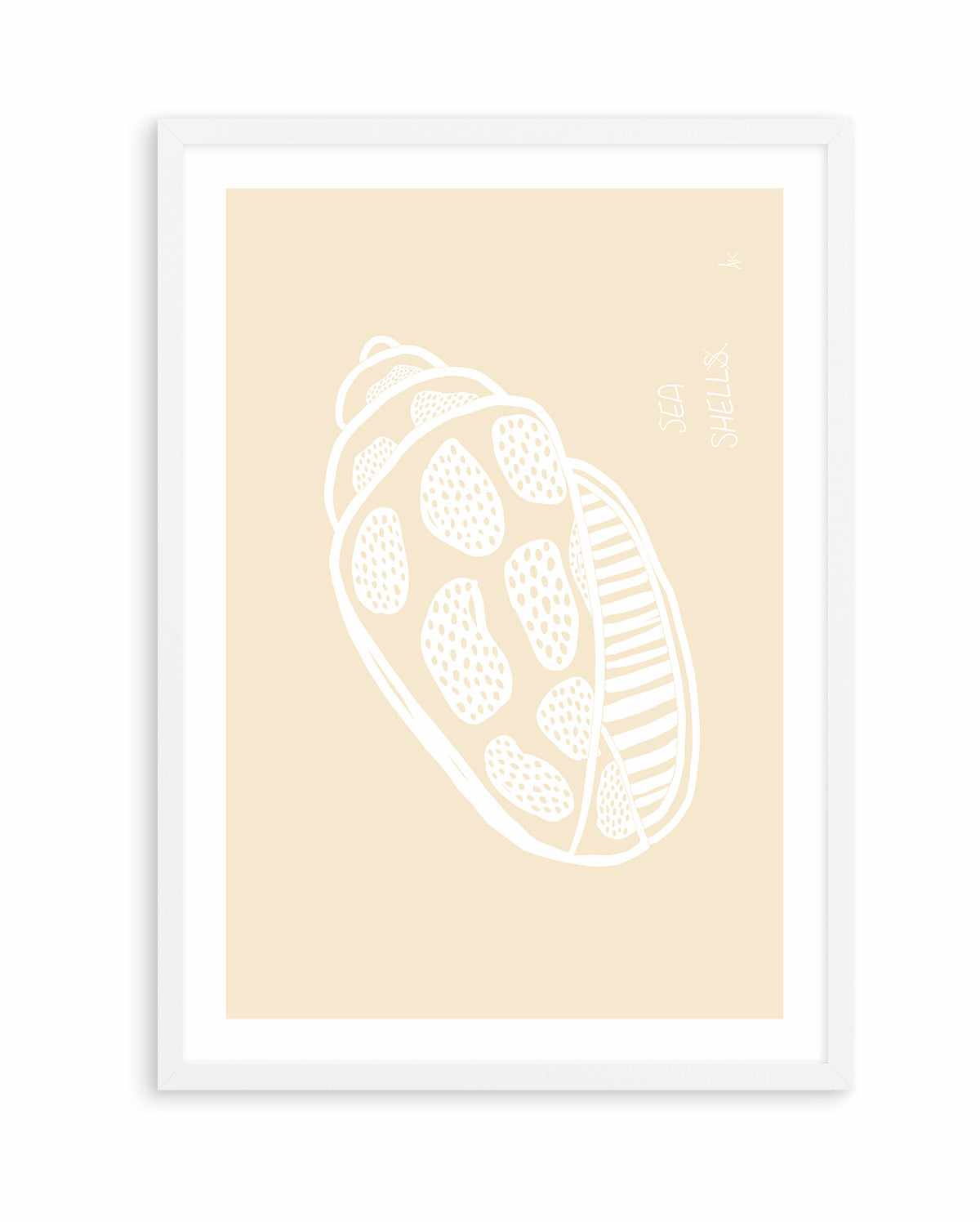 Shell White Beige by Anne Korako | Art Print