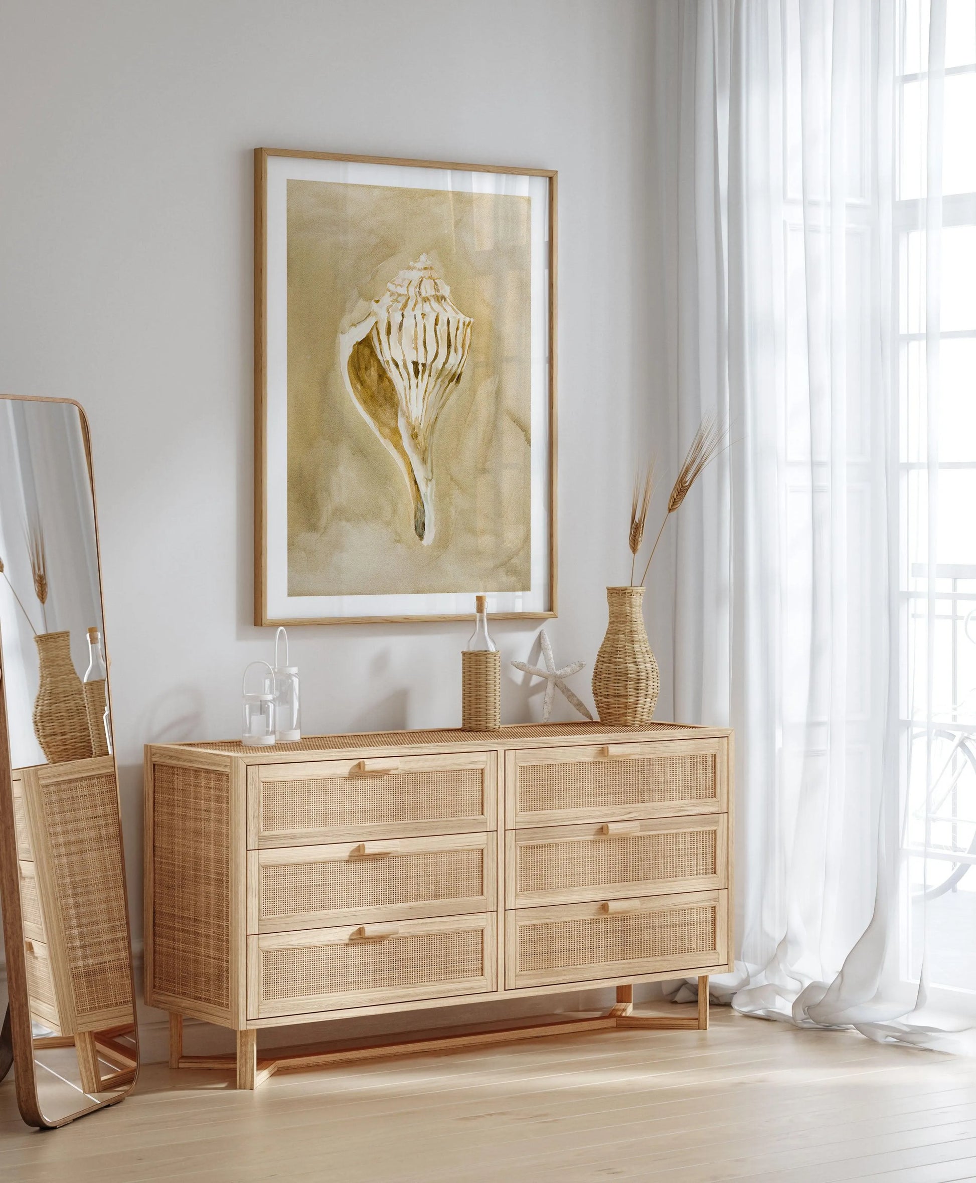 Bohemian Shell V by Natalie Jane Art Print from Olive et Oriel where you can shop wallpaper and artworks online