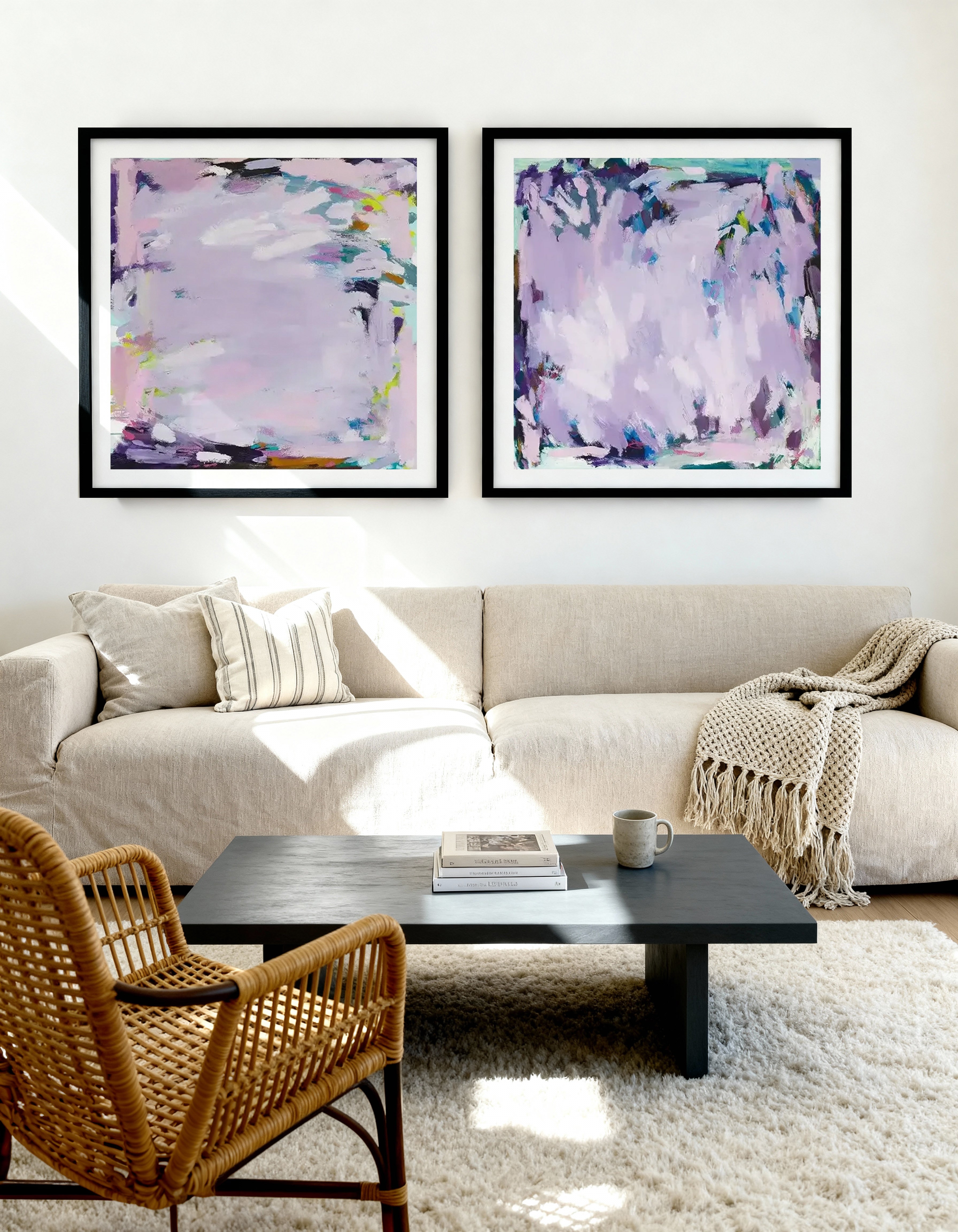 Sherbert II & III by Alicia Benetatos Art Print Set of 2 | Matching Wall Art