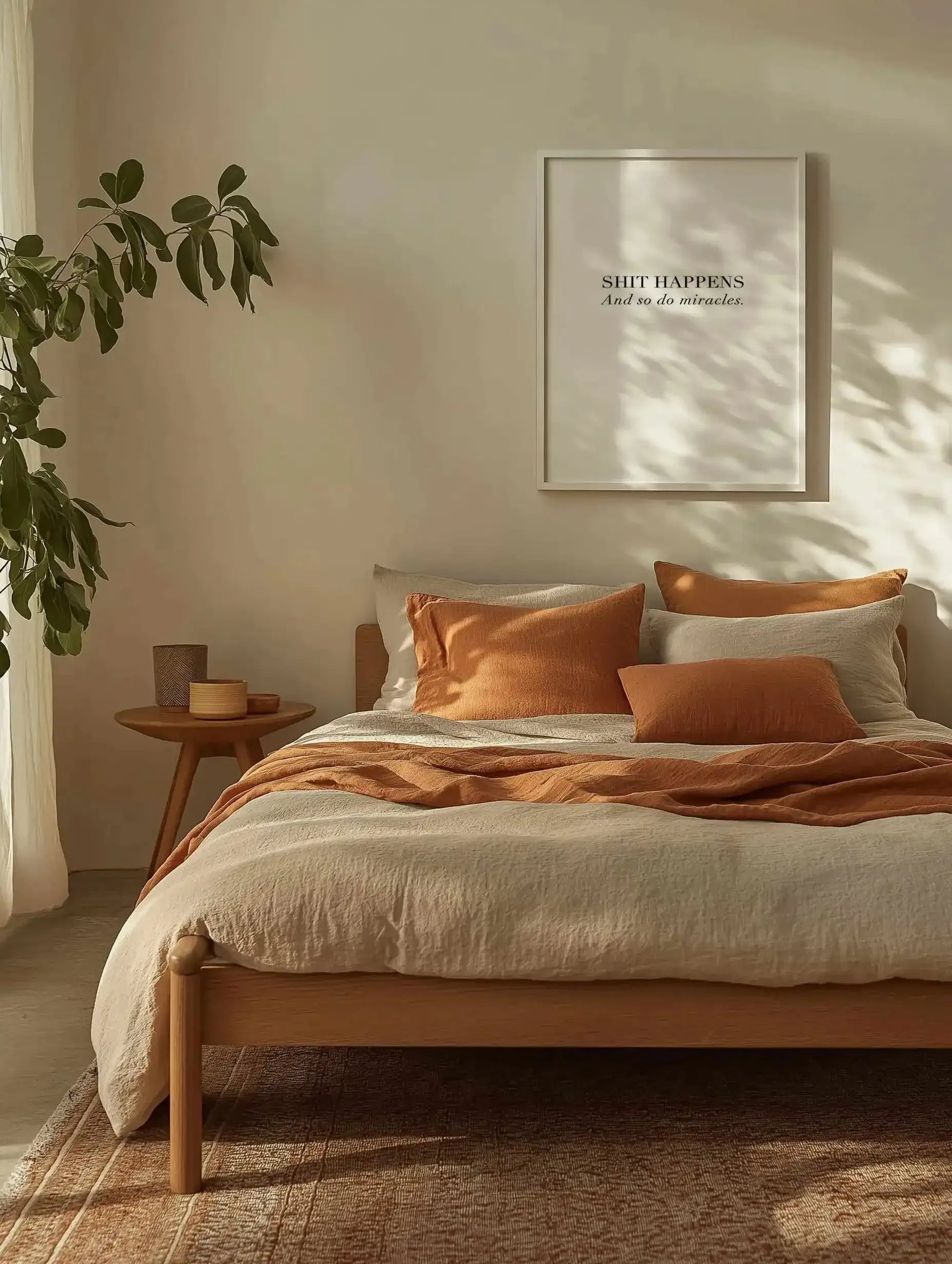 Shit Happens Art Print from Olive et Oriel where you can shop wallpaper and artworks online