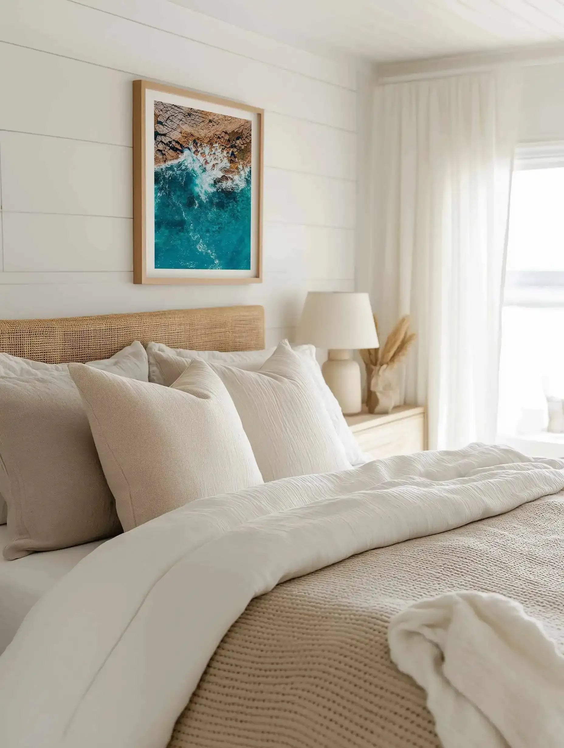 Short Point Headland I | Aerial Photo Wall Art Print from Olive et Oriel where you can shop wallpaper and artworks online