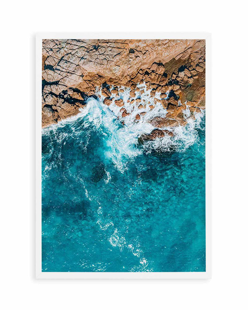 SALE 60x90 Short Point Headland I | White | Framed Acrylic Art