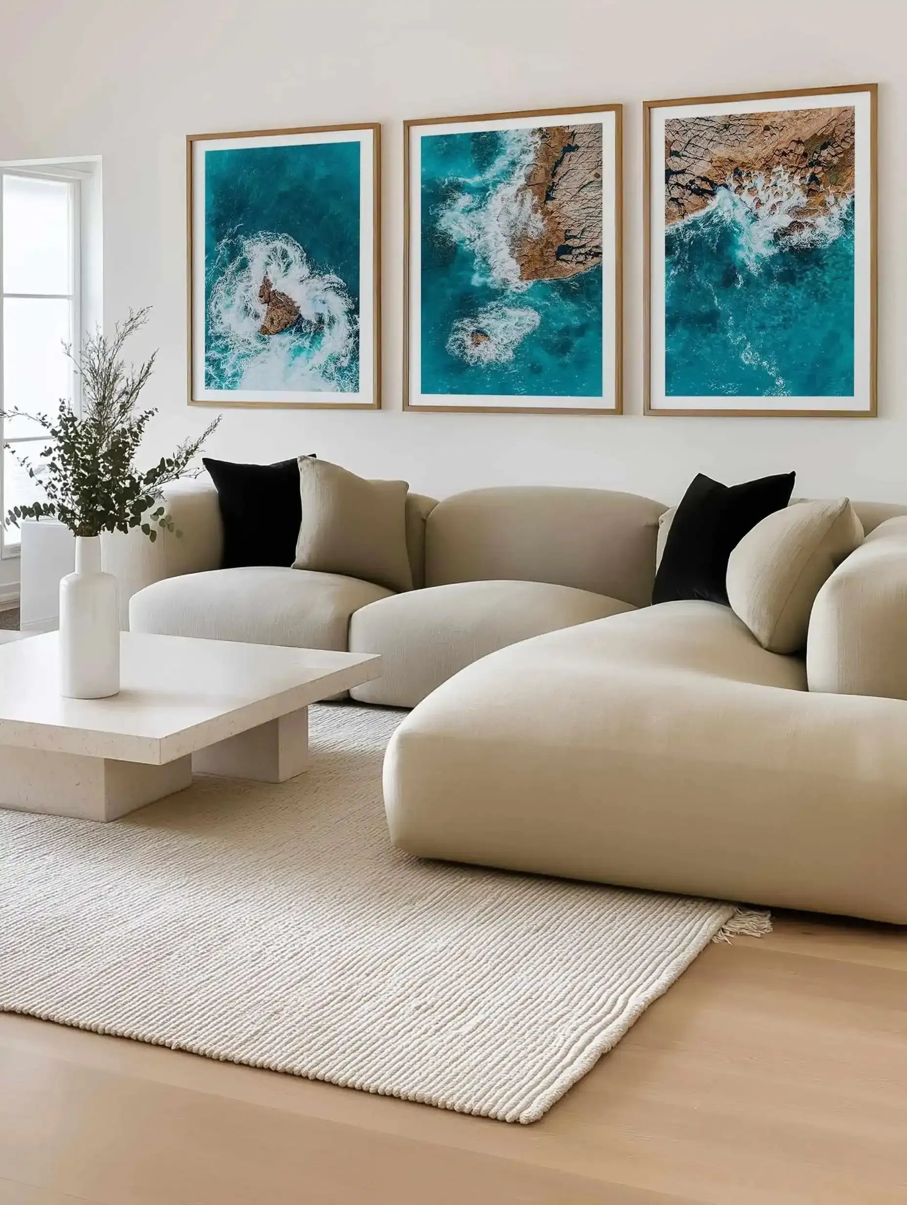 Short Point Headland I | Aerial Photo Wall Art Print from Olive et Oriel where you can shop wallpaper and artworks online