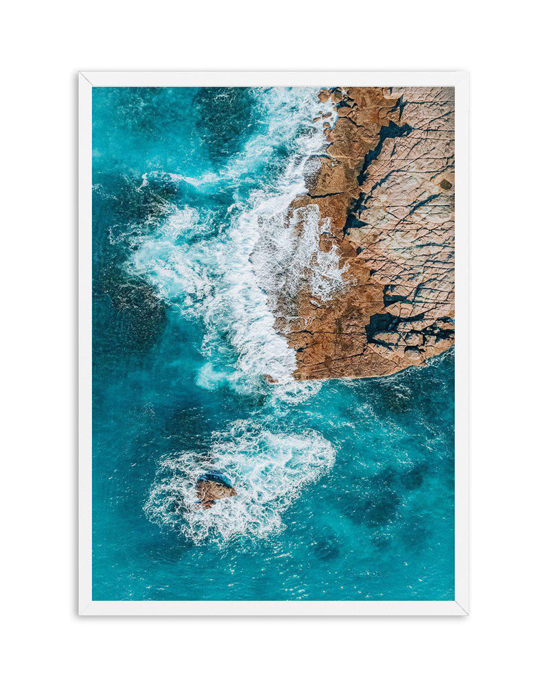 SALE 60x90 Short Point Headland III | White | Framed Acrylic Art