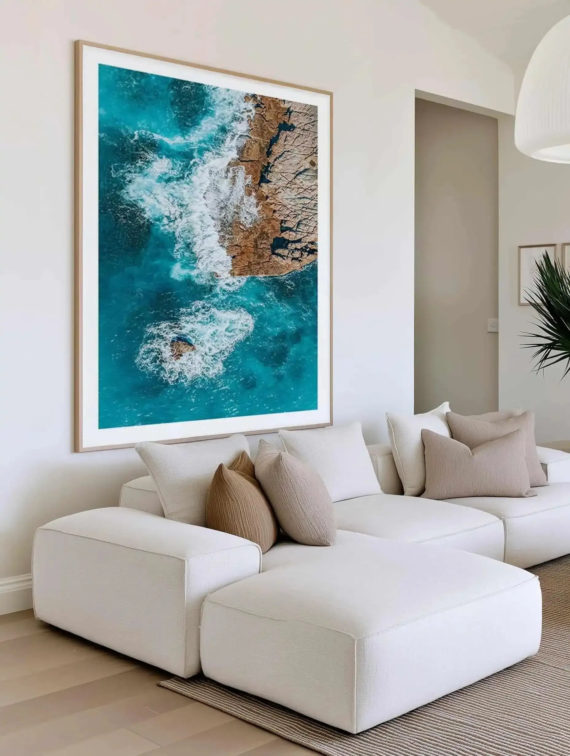 Short Point Headland III | Aerial Photo Wall Art Print from Olive et Oriel where you can shop wallpaper and artworks online