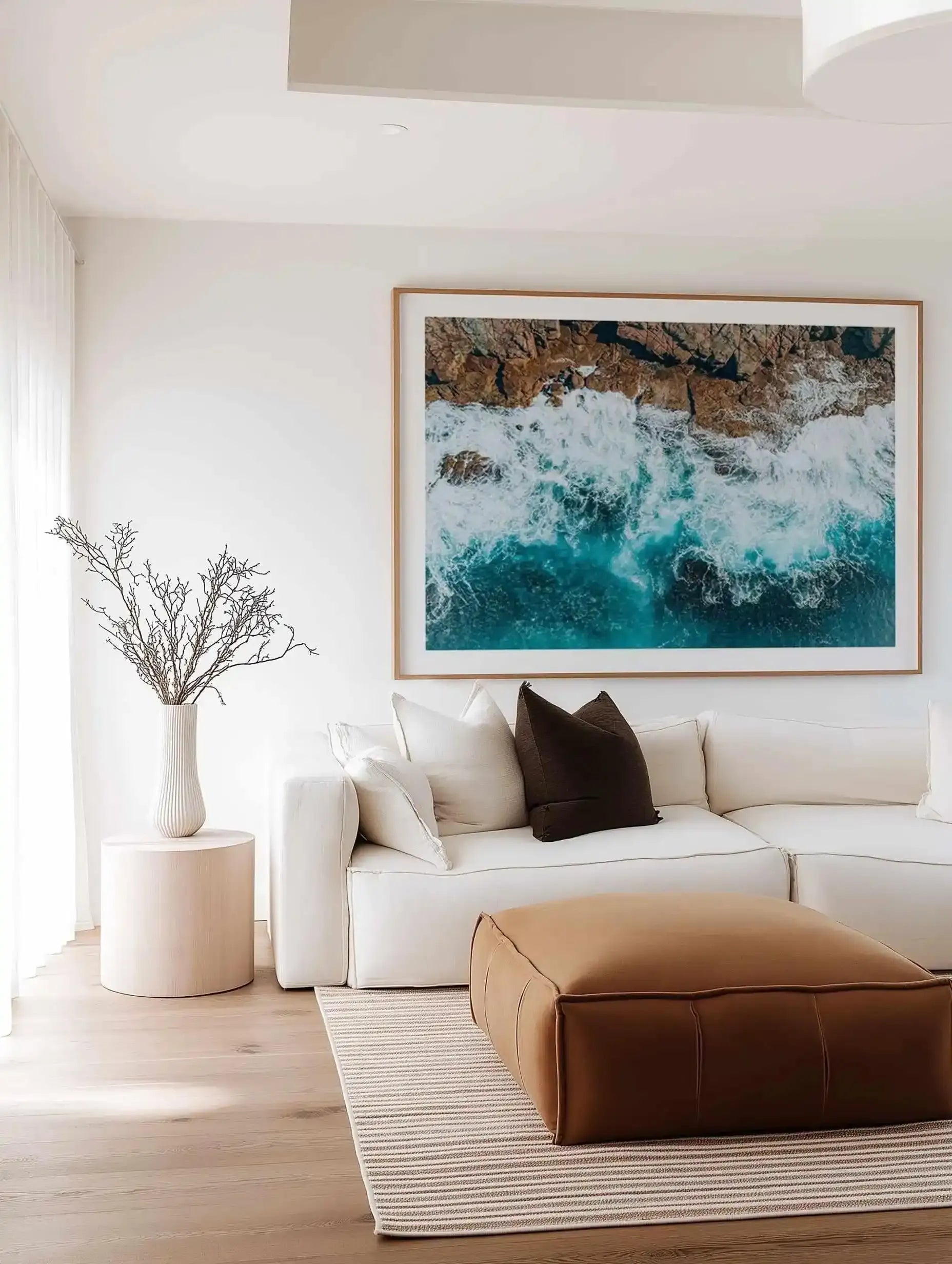 Short Point Headland LS | Aerial Photo Wall Art Print from Olive et Oriel where you can shop wallpaper and artworks online