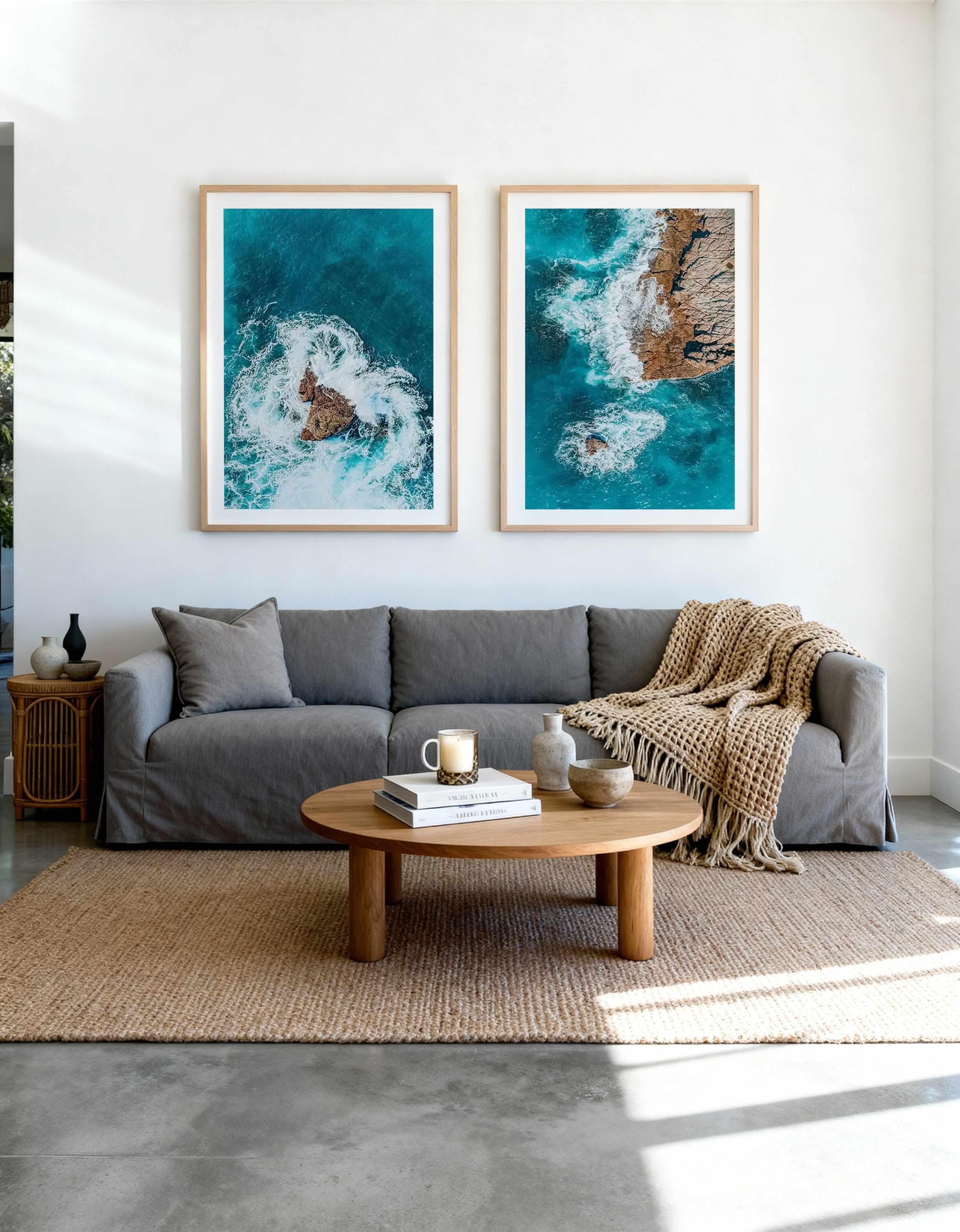 Short Point Headland II & III Art Print Set of 2 | Matching Wall Art from Olive et Oriel where you can shop wallpaper and artworks online