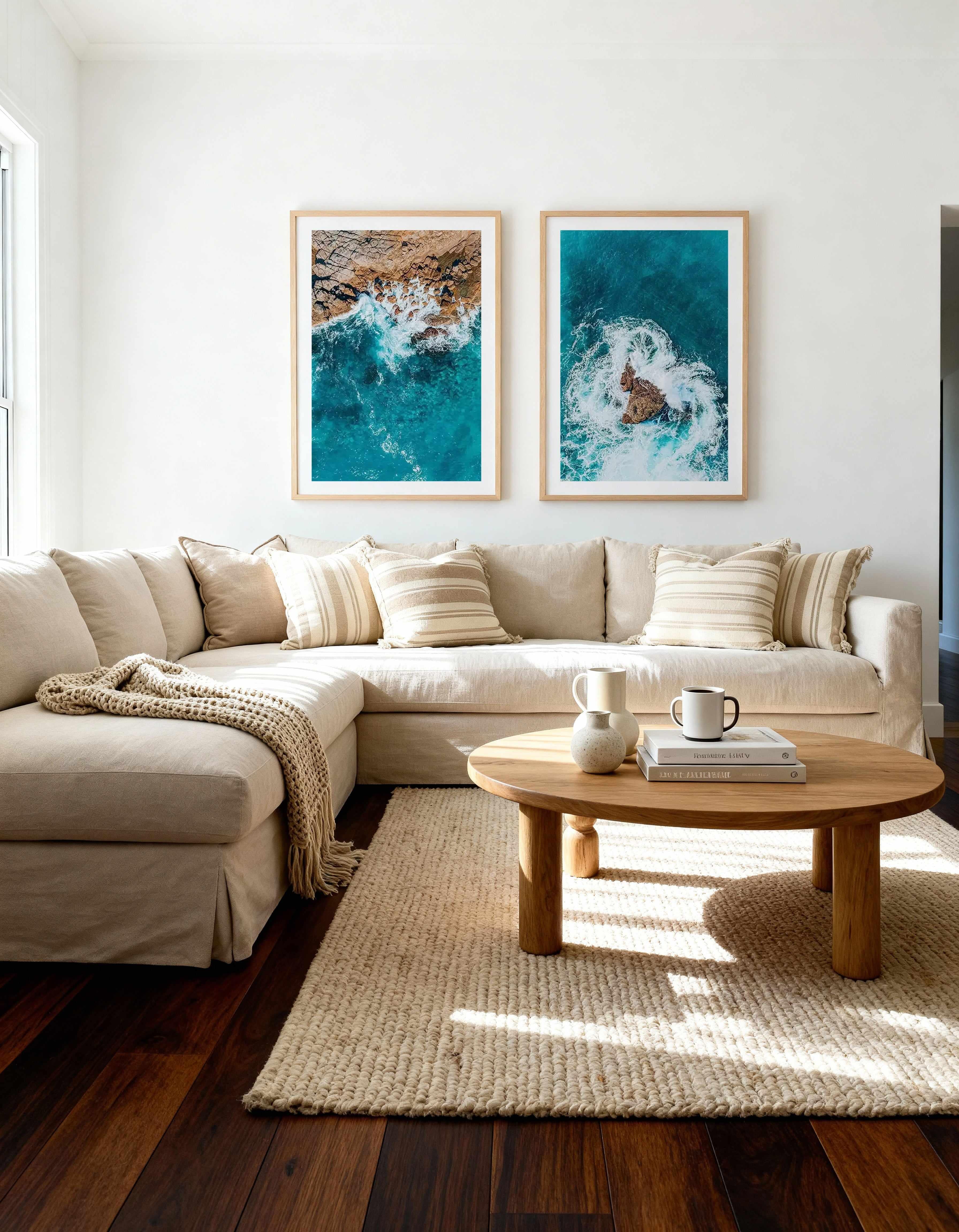 Short Point Headland I & II Art Print Set of 2 | Matching Wall Art from Olive et Oriel where you can shop wallpaper and artworks online