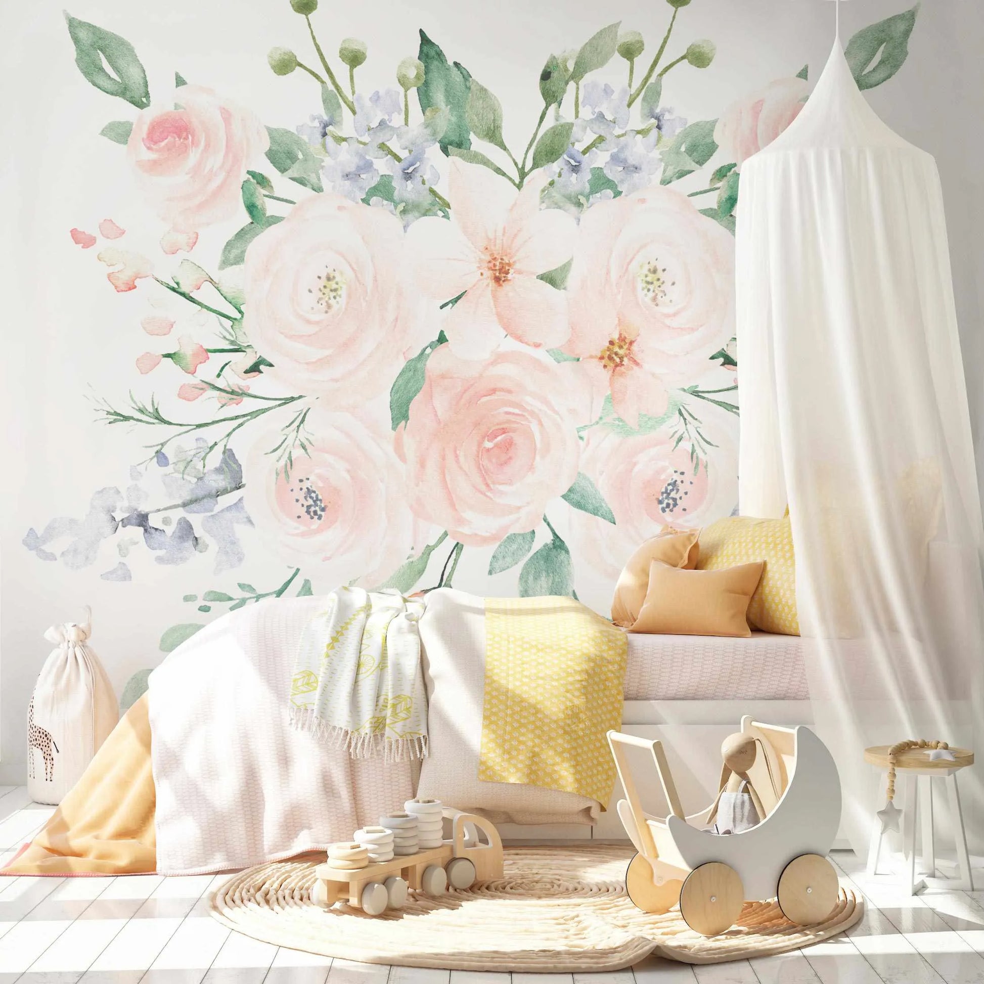Sienna Flower Wallpaper Mural-Wallpaper-Buy Kids Removable Wallpaper Online Our Custom Made Children√¢‚Ç¨‚Ñ¢s Wallpapers Are A Fun Way To Decorate And Enhance Boys Bedroom Decor And Girls Bedrooms They Are An Amazing Addition To Your Kids Bedroom Walls Our Collection of Kids Wallpaper Is Sure To Transform Your Kids Rooms Interior Style From Pink Wallpaper To Dinosaur Wallpaper Even Marble Wallpapers For Teen Boys Shop Peel And Stick Wallpaper Online Today With Olive et Oriel