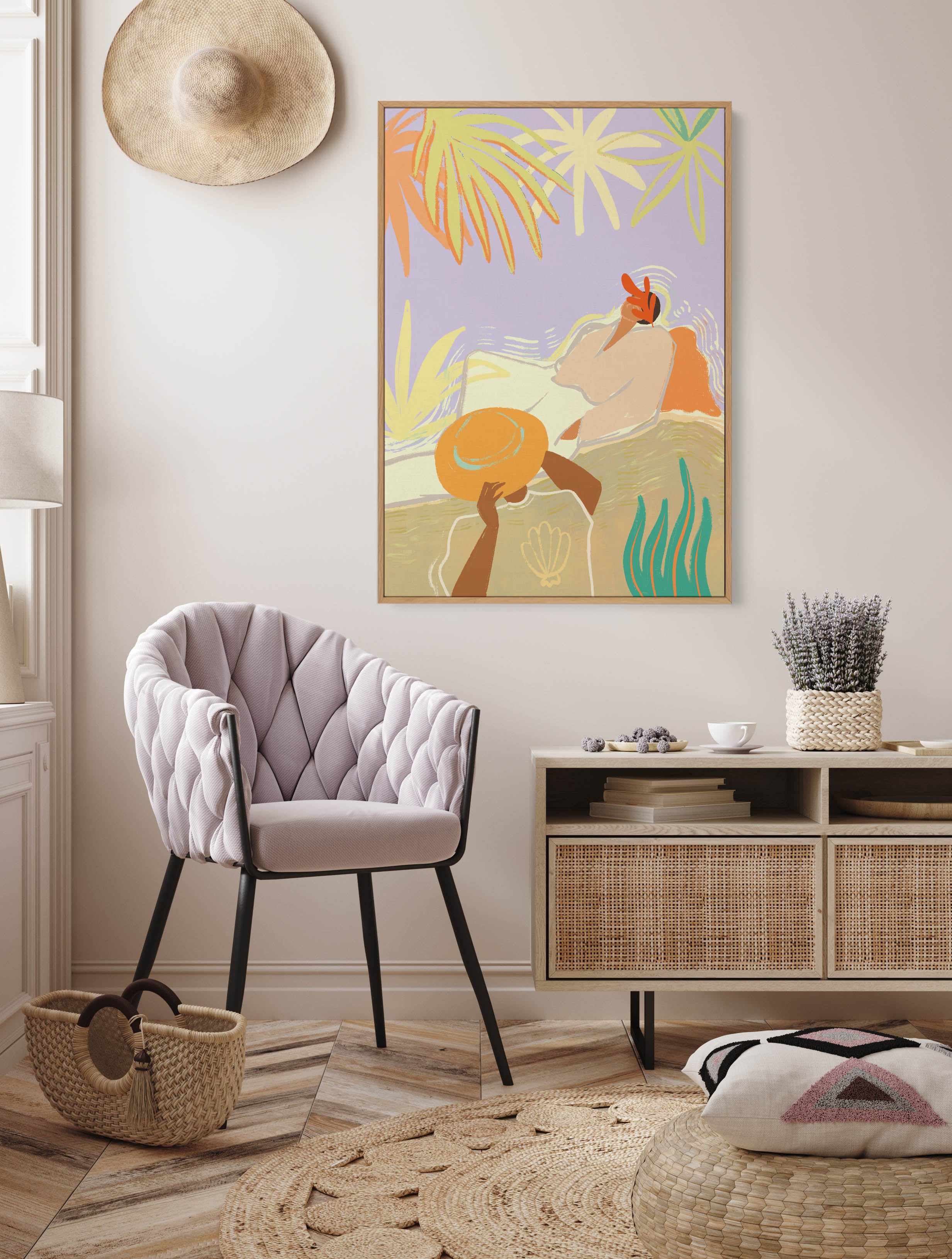 Siesta by Arty Guava | Framed Canvas Art Print