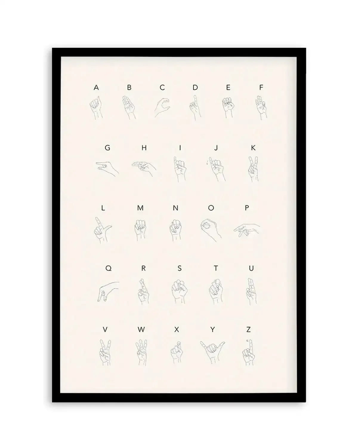 Sign Language Art Print from Olive et Oriel where you can shop wallpaper and artworks online