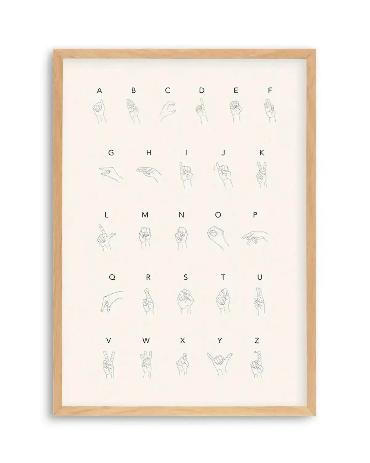 Sign Language Art Print from Olive et Oriel where you can shop wallpaper and artworks online