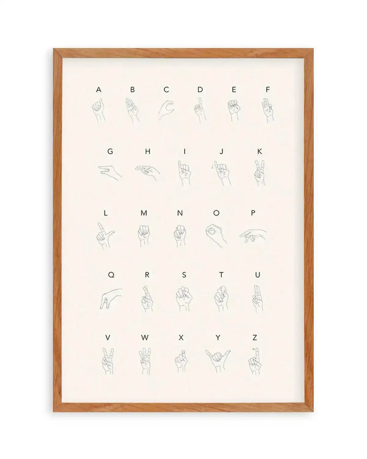 Sign Language Art Print from Olive et Oriel where you can shop wallpaper and artworks online