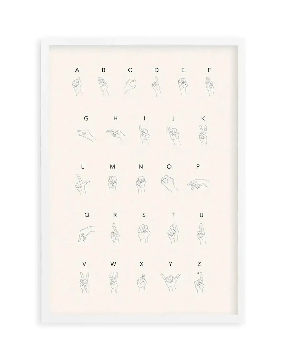 Sign Language Art Print from Olive et Oriel where you can shop wallpaper and artworks online