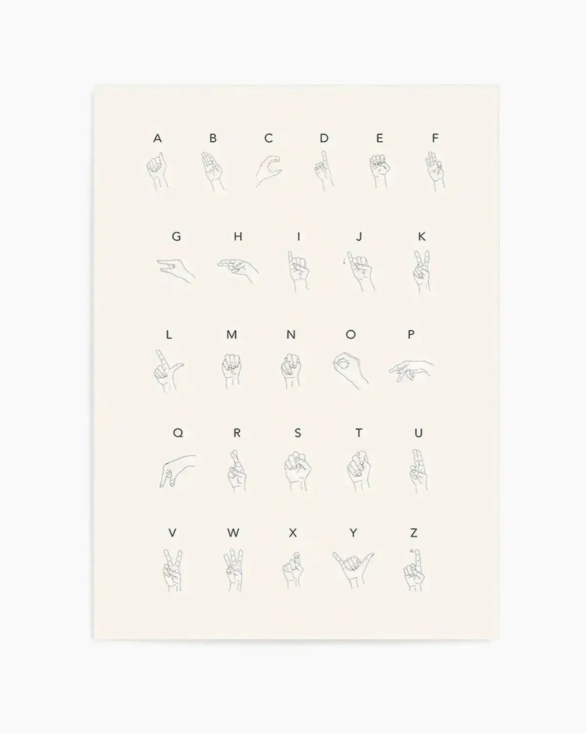 Sign Language Art Print from Olive et Oriel where you can shop wallpaper and artworks online