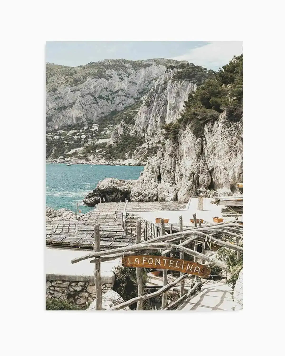 Signs Of La Fontelina | PT Art Print from Olive et Oriel where you can shop wallpaper and artworks online
