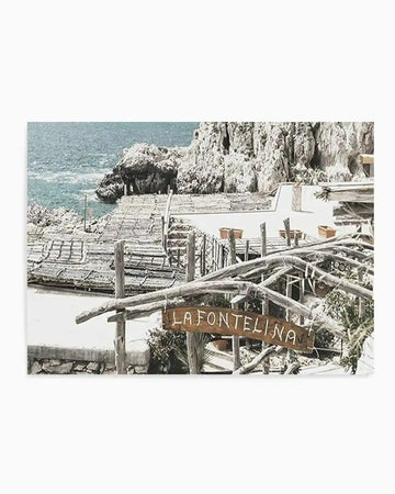 Signs of La Fontelina | LS Art Print from Olive et Oriel where you can shop wallpaper and artworks online