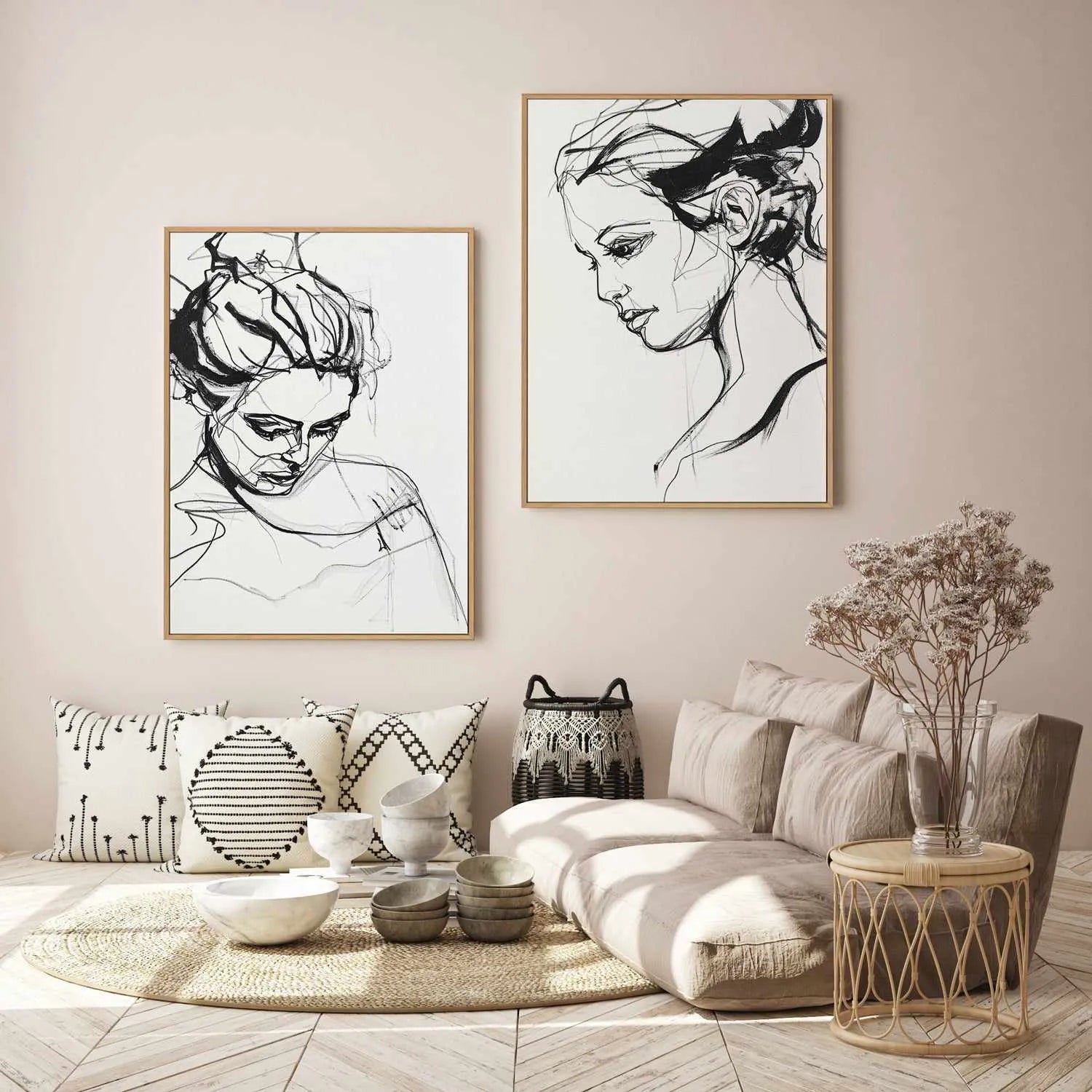 Silhouette II by Design Fabrikken | Framed Canvas Art Print from Olive et Oriel where you can shop wallpaper and artworks online