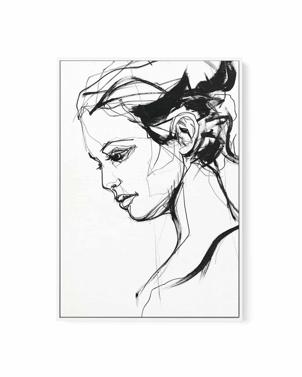 Silhouette II by Design Fabrikken | Framed Canvas Art Print