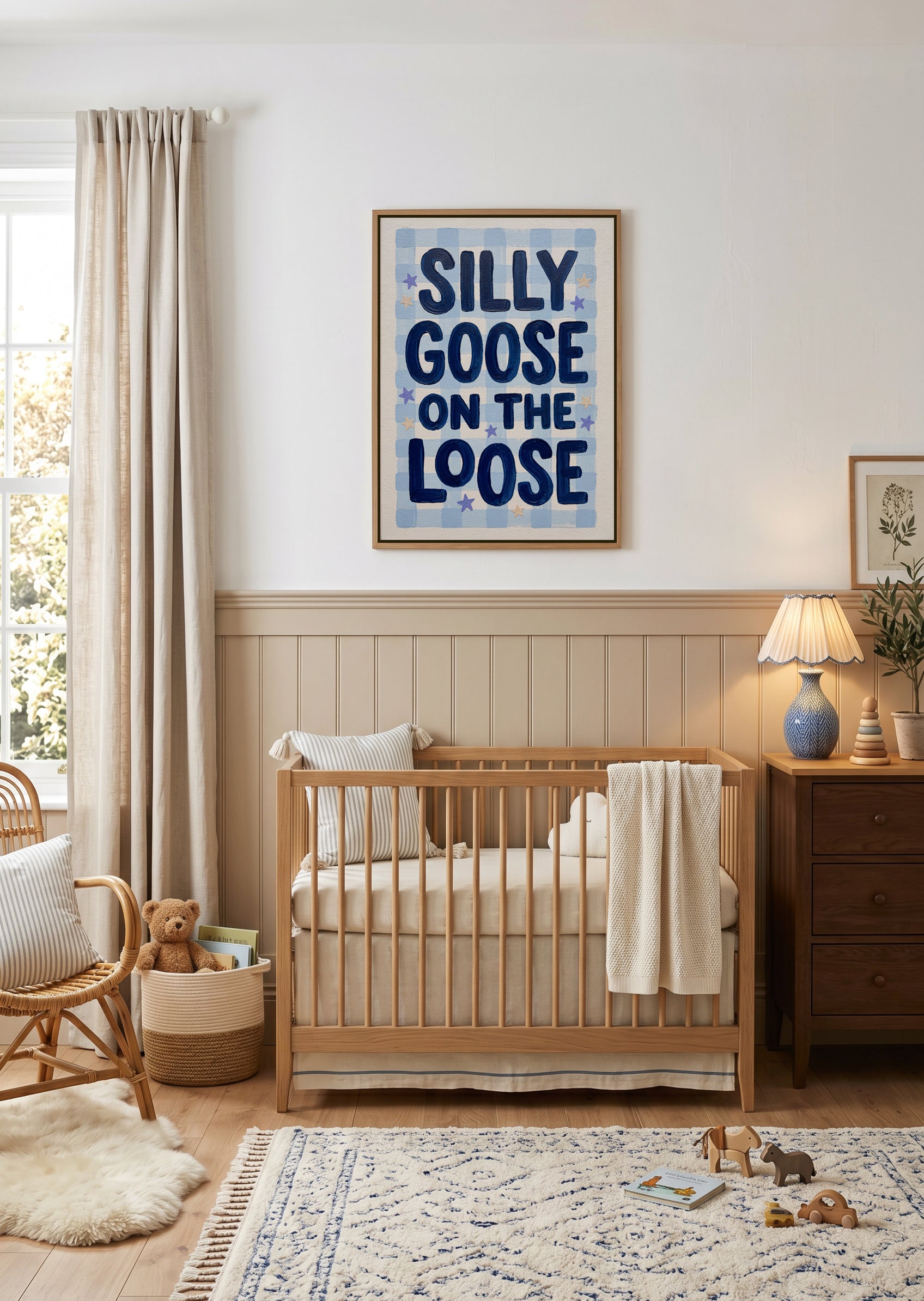 Silly Goose | Framed Canvas Art Print
