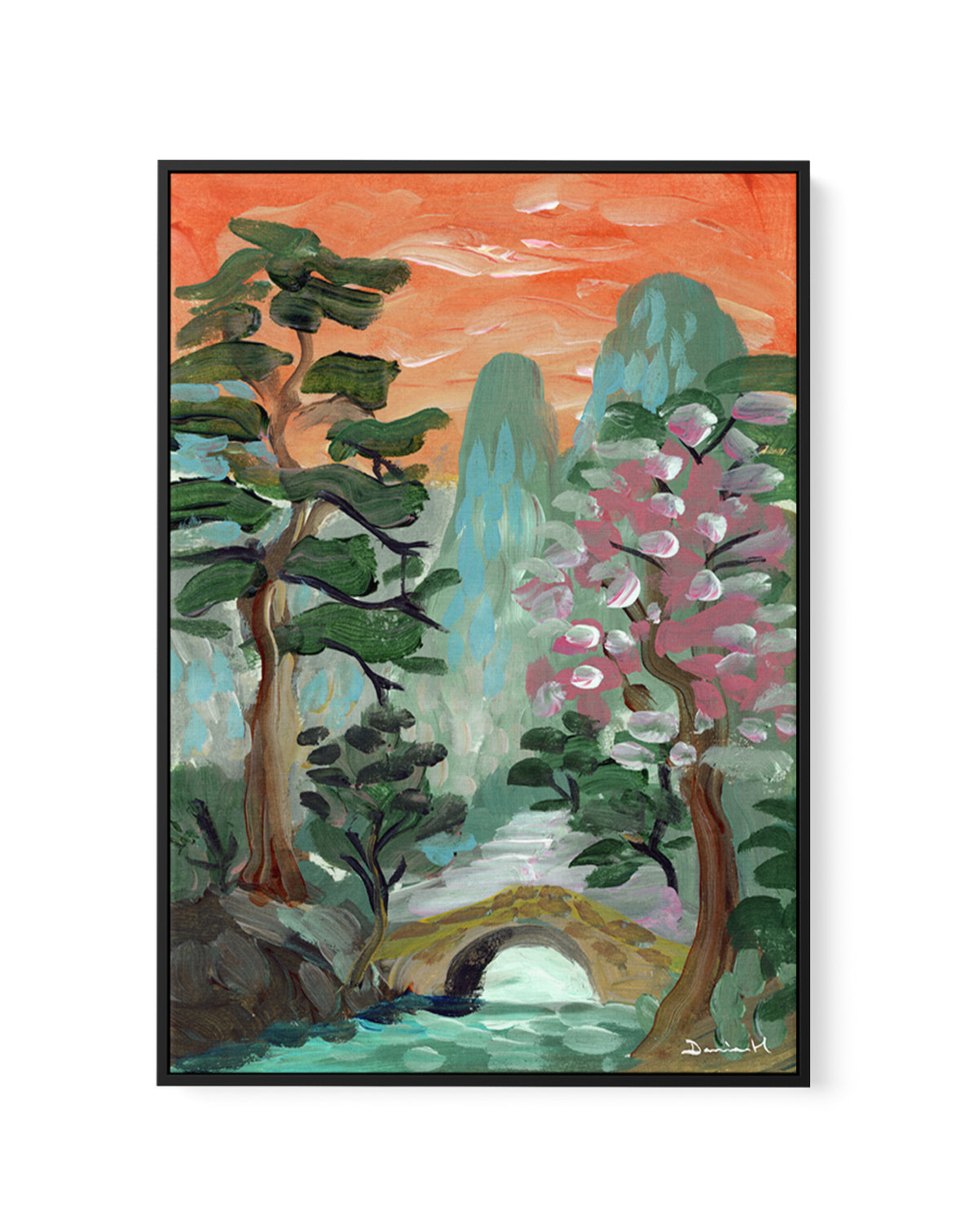 Silent River by Dan Hobday | Framed Canvas Art Print