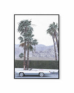 Silver Cadillac, Palm Springs | Framed Canvas Art Print