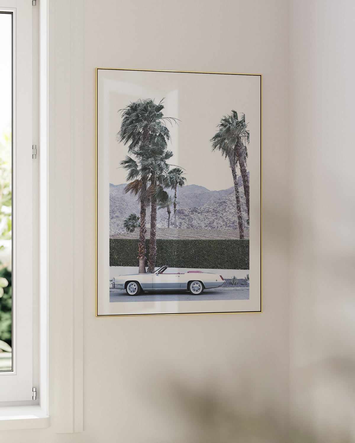 Silver Cadillac, Palm Springs Art Print