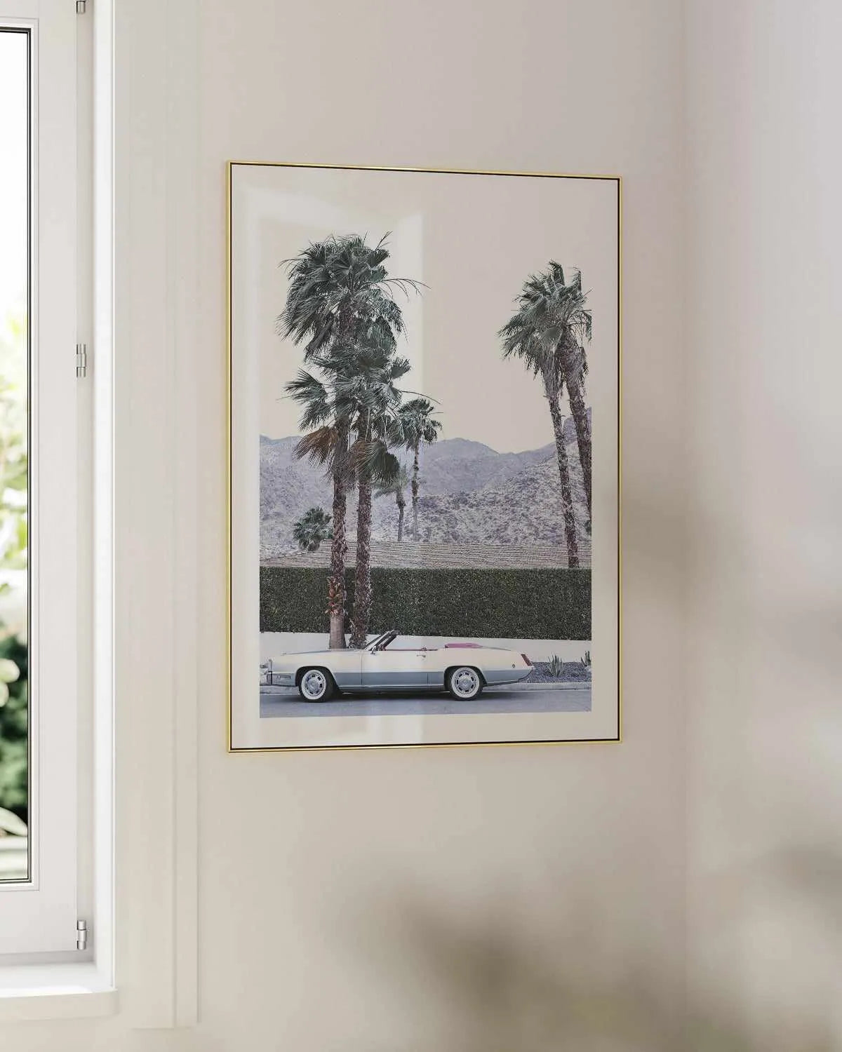 Silver Cadillac, Palm Springs Art Print from Olive et Oriel where you can shop wallpaper and artworks online