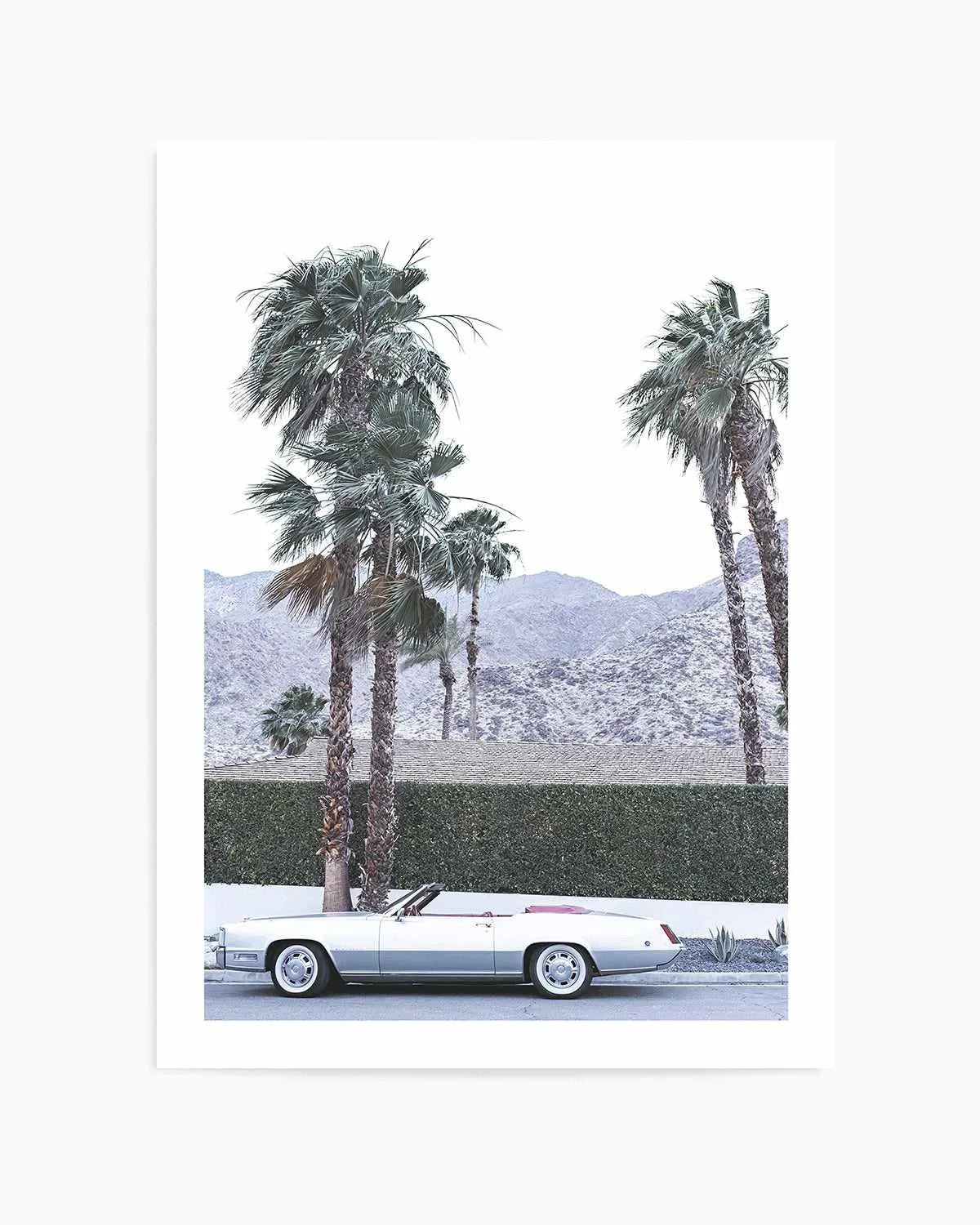 Silver Cadillac, Palm Springs Art Print from Olive et Oriel where you can shop wallpaper and artworks online