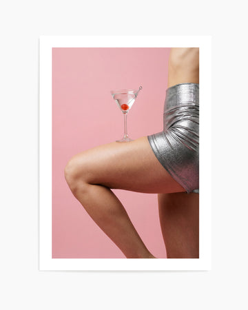 Silver Shorts Martini by Andreas Magnusson | Art Print