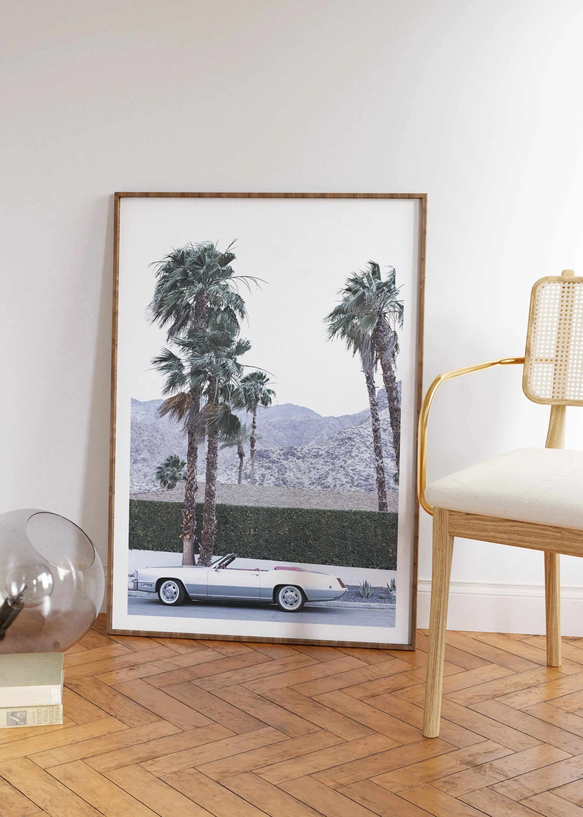 Silver Cadillac, Palm Springs Art Print from Olive et Oriel where you can shop wallpaper and artworks online