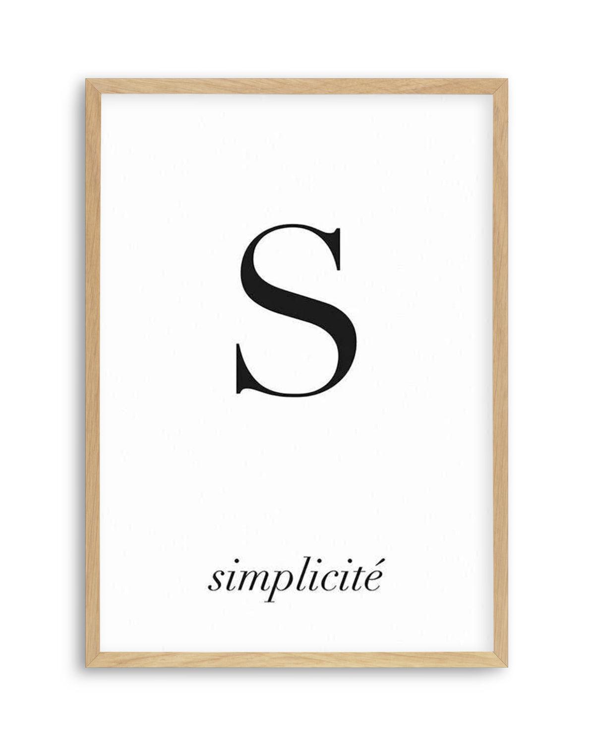 Simplicity Art Print