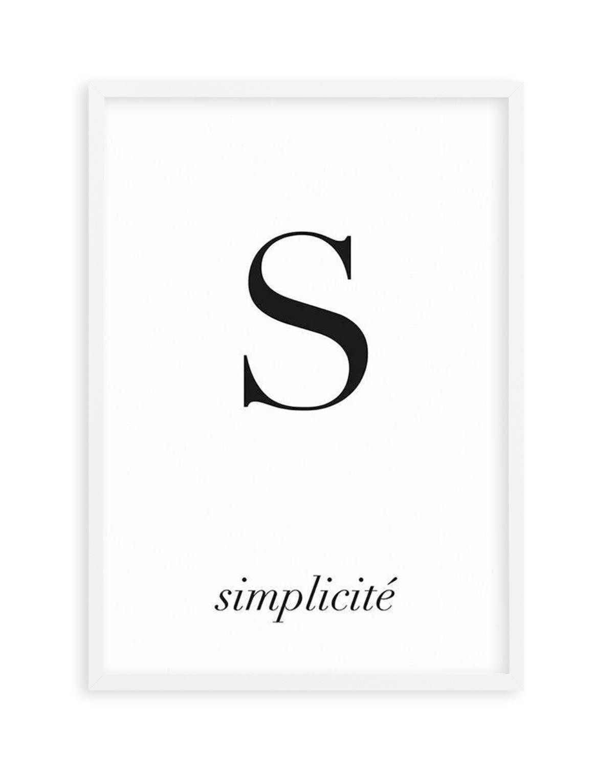 Simplicity Art Print