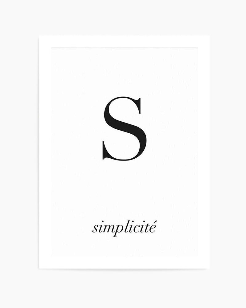 Simplicity Art Print