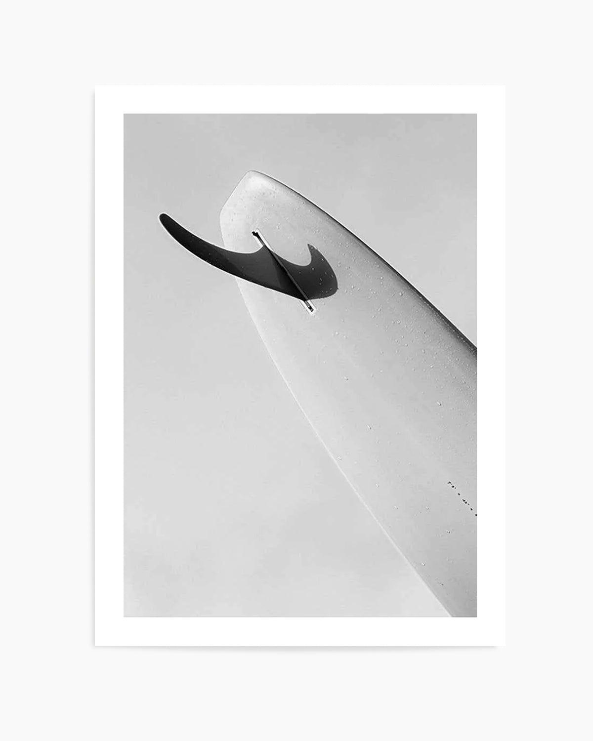 Single Fin B&W by Mario Stefanelli Art Print