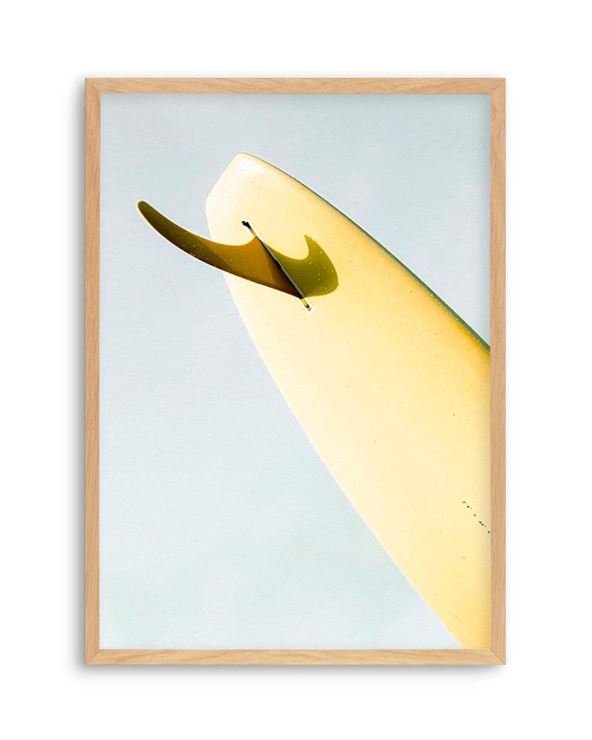 Single Fin Burnt Lemon by Mario Stefanelli Art Print