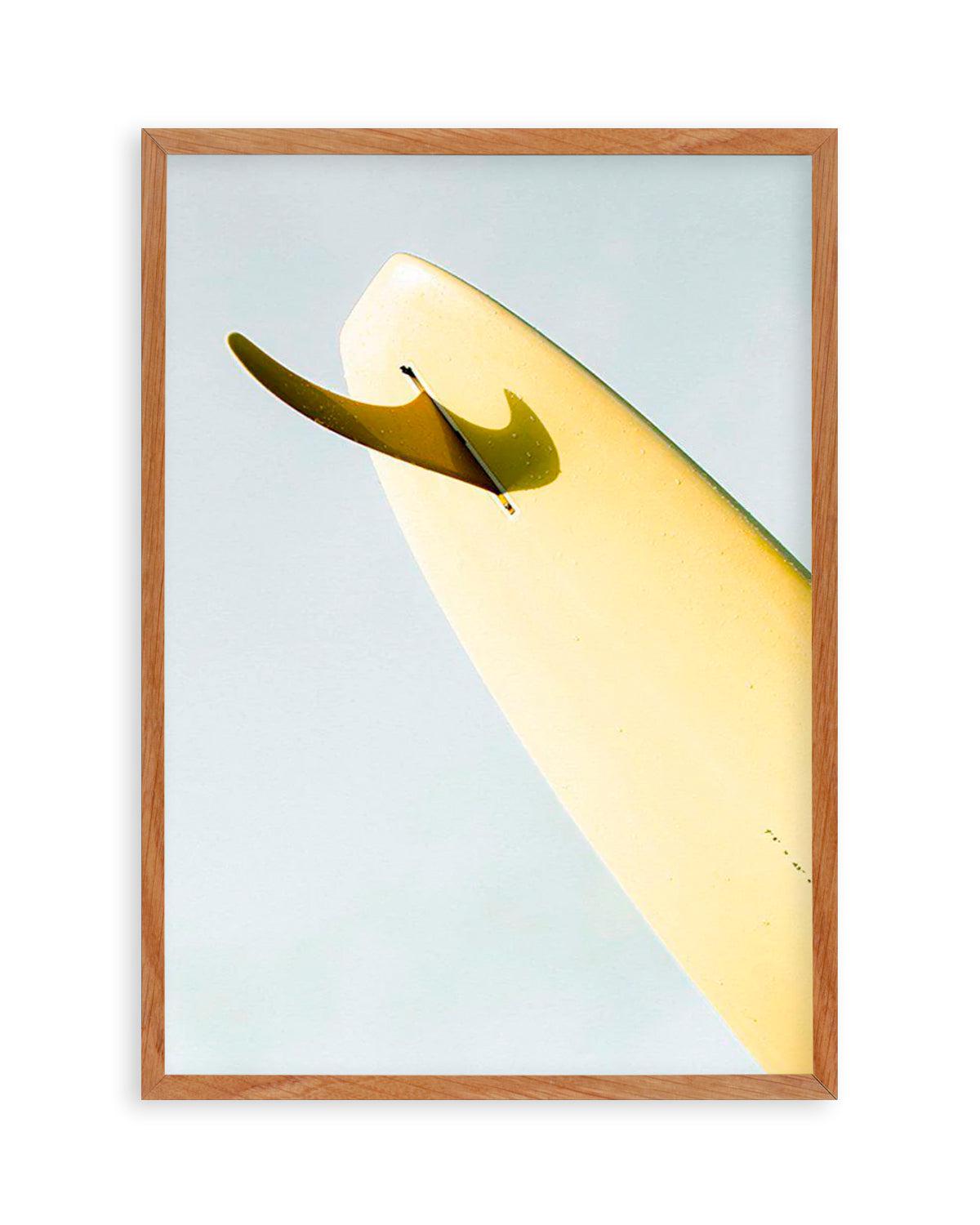 Single Fin Burnt Lemon by Mario Stefanelli Art Print