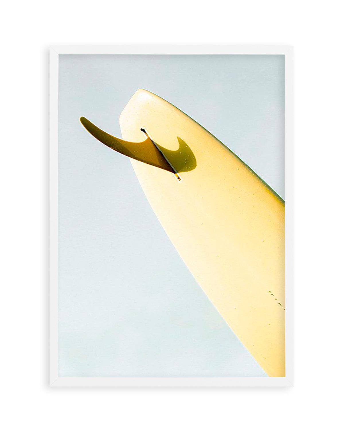 Single Fin Burnt Lemon by Mario Stefanelli Art Print