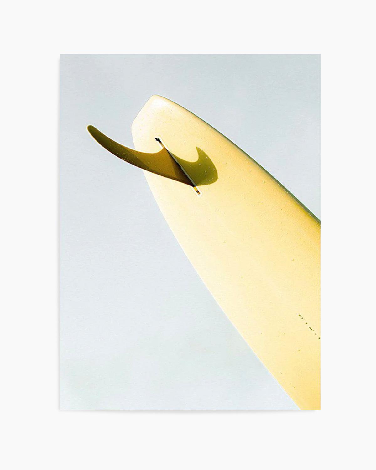 Single Fin Burnt Lemon by Mario Stefanelli Art Print