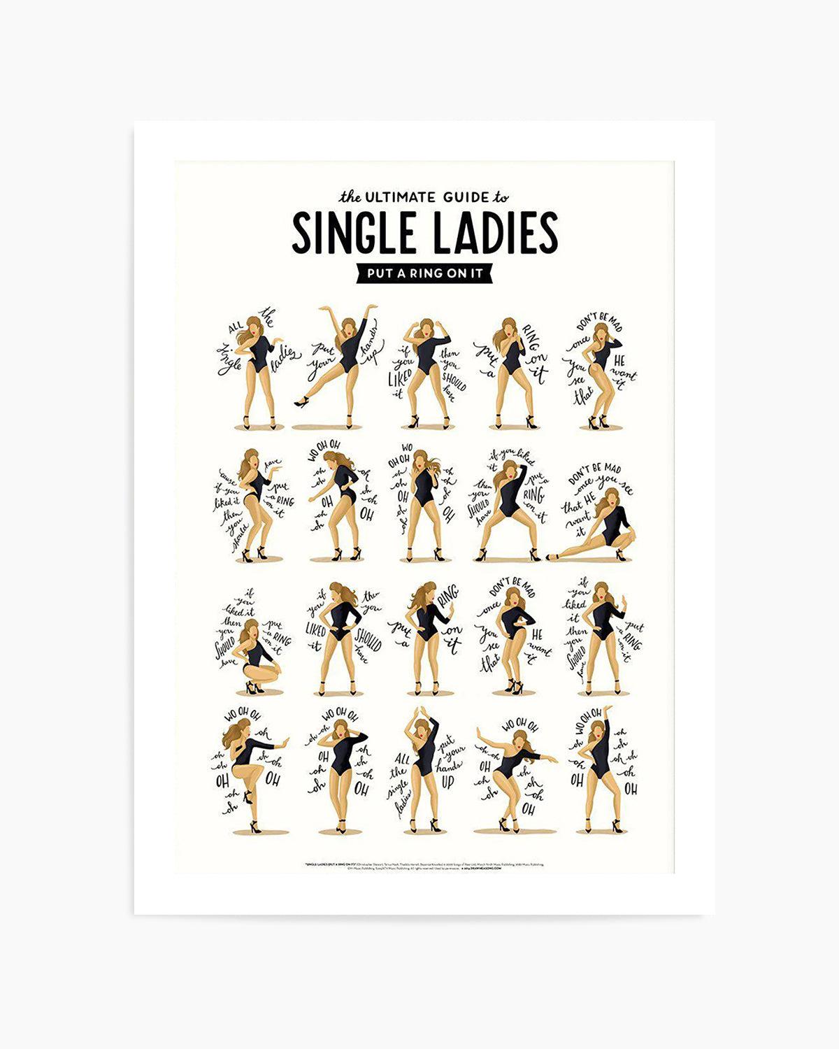 Single Ladies | Draw Me A Song Collection Art Print