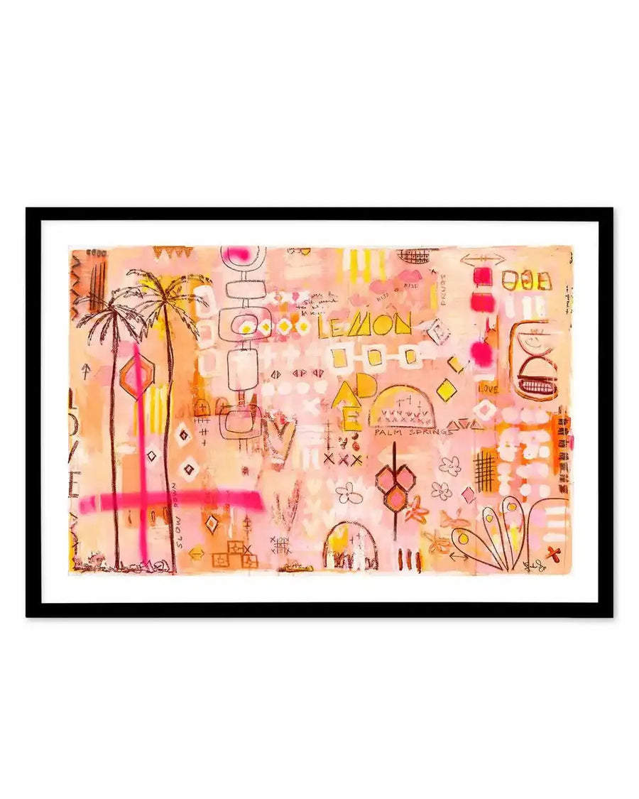 Sipping Lemonade by Jackie Green | Art Print from Olive et Oriel where you can shop wallpaper and artworks online