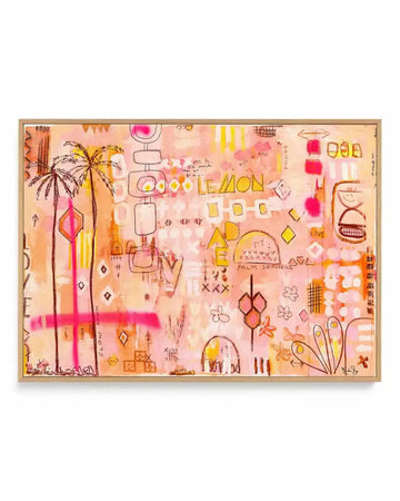 Sipping Lemonade by Jackie Green | Framed Canvas Art Print from Olive et Oriel where you can shop wallpaper and artworks online
