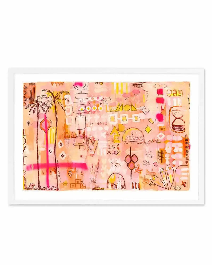 Sipping Lemonade by Jackie Green | Art Print from Olive et Oriel where you can shop wallpaper and artworks online