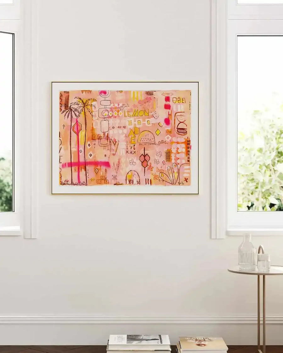 Sipping Lemonade by Jackie Green | Art Print from Olive et Oriel where you can shop wallpaper and artworks online