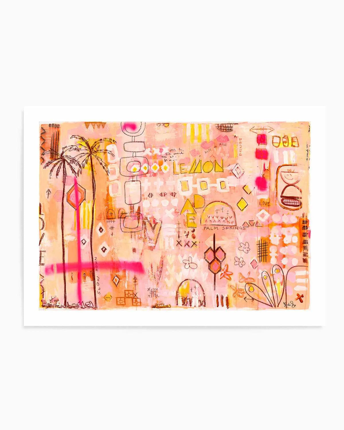 Sipping Lemonade by Jackie Green | Art Print from Olive et Oriel where you can shop wallpaper and artworks online