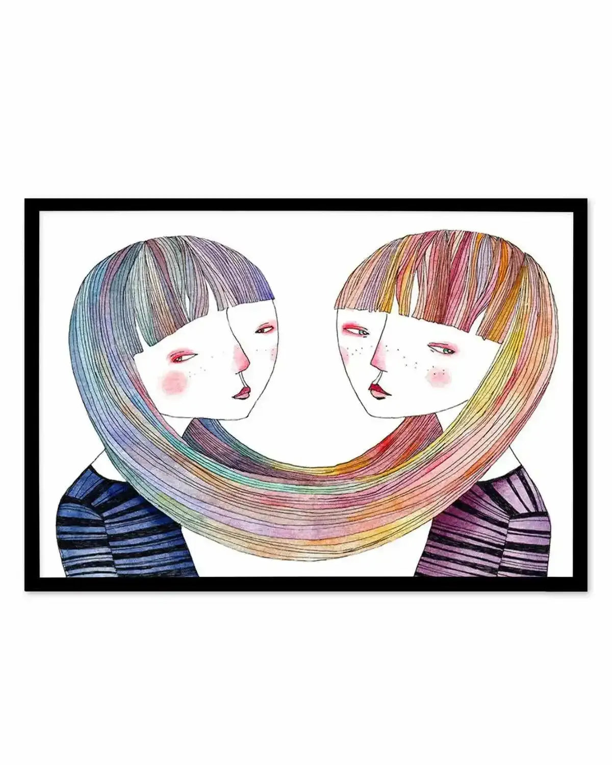 Sisters Art Print from Olive et Oriel where you can shop wallpaper and artworks online