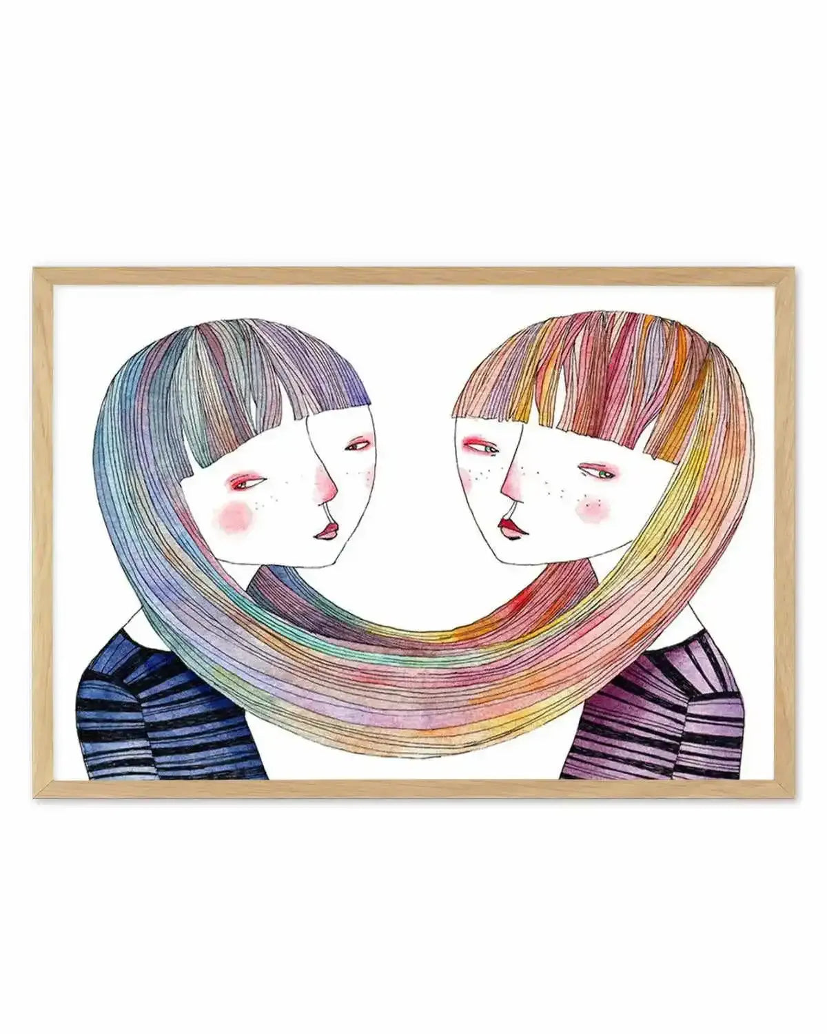 Sisters Art Print from Olive et Oriel where you can shop wallpaper and artworks online