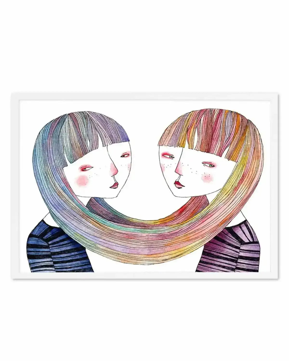 Sisters Art Print from Olive et Oriel where you can shop wallpaper and artworks online