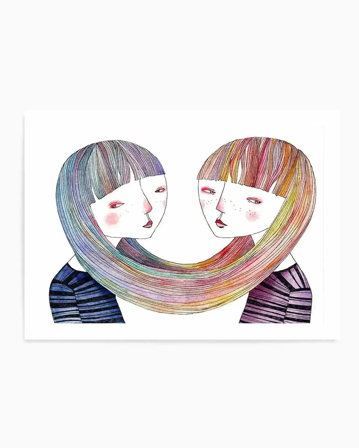 Sisters Art Print from Olive et Oriel where you can shop wallpaper and artworks online