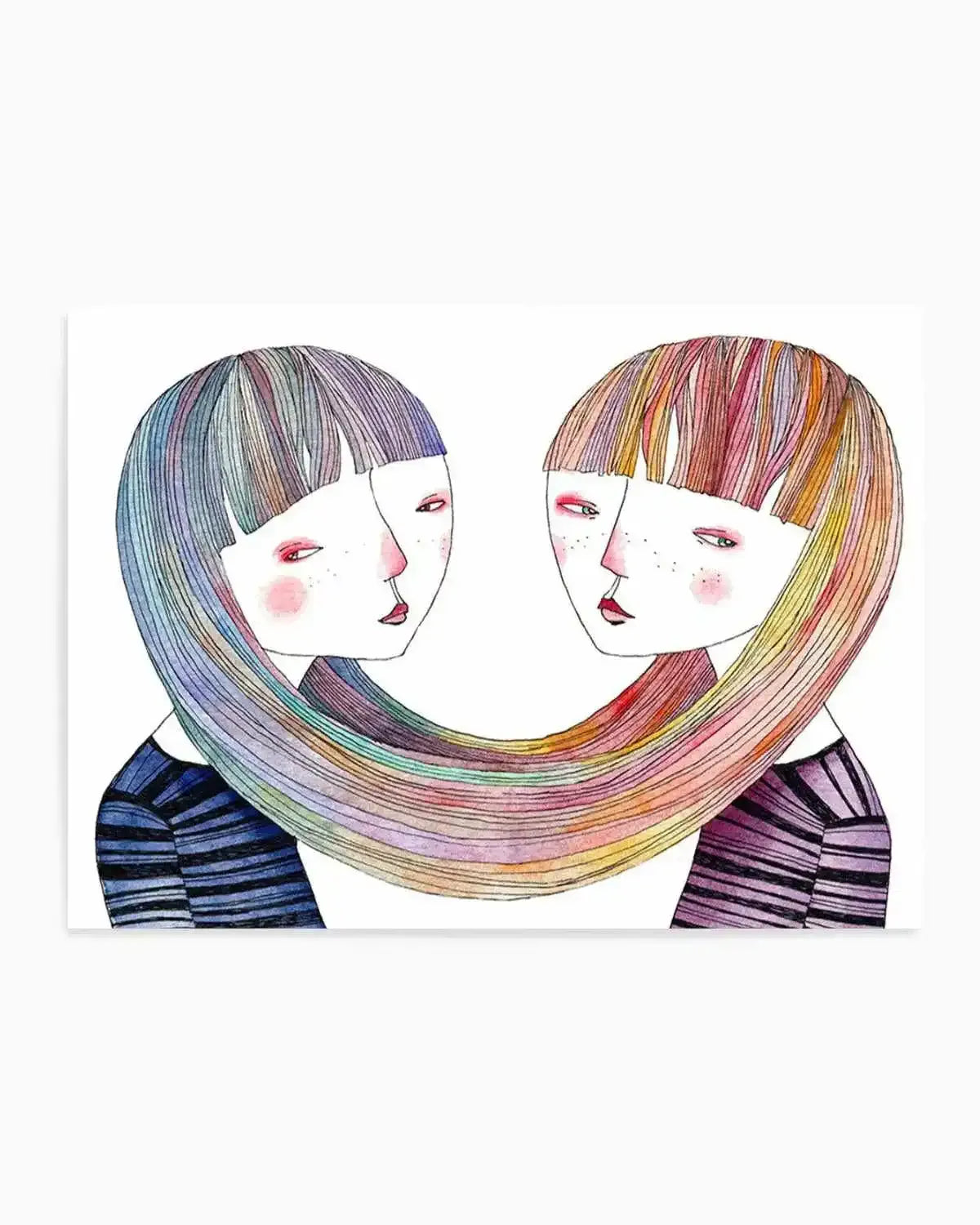 Sisters Art Print from Olive et Oriel where you can shop wallpaper and artworks online
